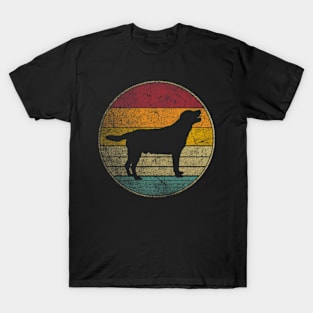 Labrador Retriever Dog Vintage Distressed Retro Silhouette T-Shirt